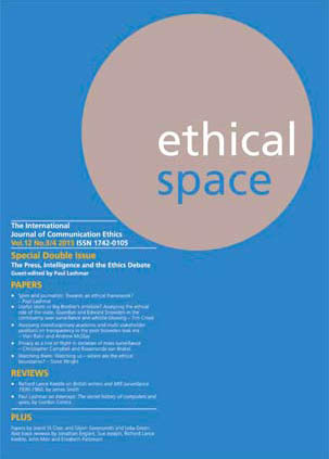 Ethical Space Vol. 12 Issue 3/4