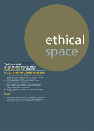 Ethical Space Vol. 13 Issue 1